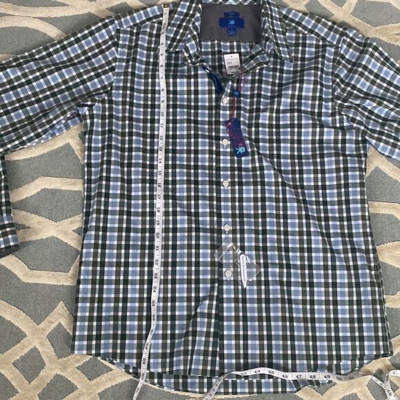 KO Egara Men’s Checkered Button Down Shirt SZ XL - Picture 6 of 6